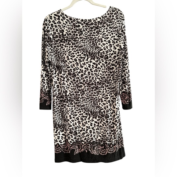 Soma Pink and Black Leopard Print Nightshirt - Picture 2 of 5